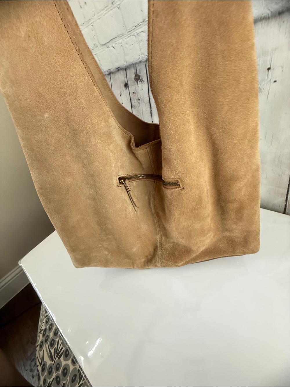 American Leather Co. Gables Suede Hobo - Picture 5 of 13